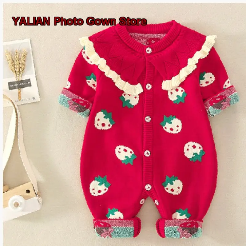 Spring Autumn Infant Onesie 0-9 Months Princess Pure Cotton Cute Romper Baby Girl First Month Clothing Set