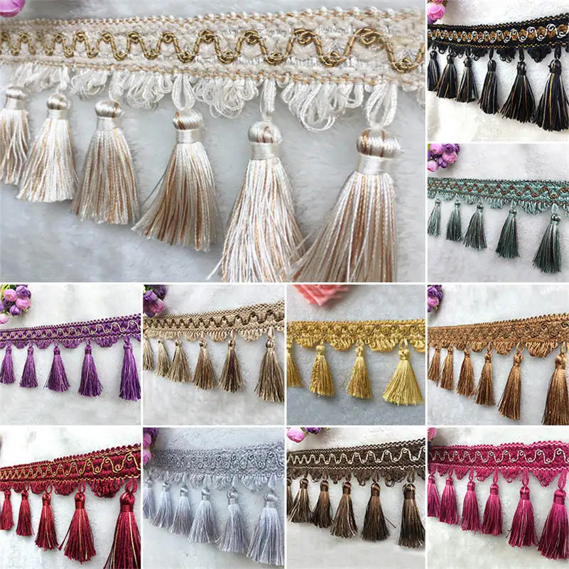 1/2 Meter Sewing Tassel Fringe Making Household Craft Curtain Fabric Ribbon Upholstery Curtain Home Garment Accessory DIY Decor