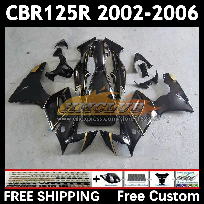 +Tank For HONDA CBR-125R CBR125RR CBR 125 125R 91No.17 CBR125R 02 03 04 05 06 125CC 2002 golden blk 2003 2004 2005 2006 Fairing