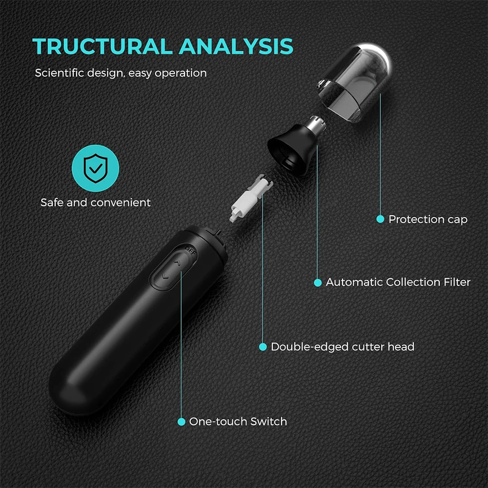 Professional Electric Nose Ear Hair Trimmer Male Female Painless Safe Portable For Men And Women Business Trip Home Travel Use