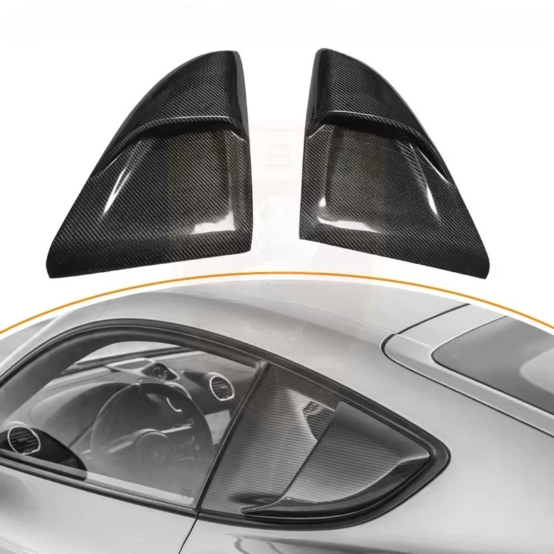 For Porsche 718 Rear Window Side Vent Carbon Fiber GT4RS Style Rear Side Window Air Vent Car Modified Parts