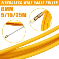 5/15/25m 6mm Guide Device Fiberglass Electric Cable Push Pullers Duct Fish Tape Wire Wiring Accessories
