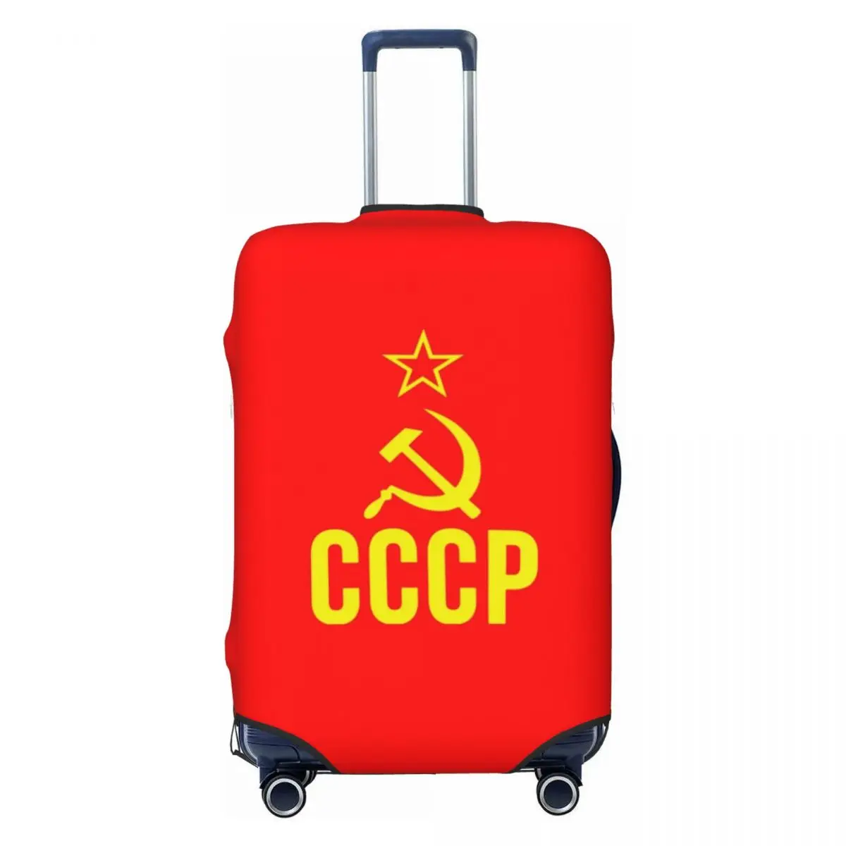 Custom USSR Hammer And Sickle CCCP Flag Suitcase Cover Washable Soviet Union Communist Luggage Covers Protector for 18-32 inch