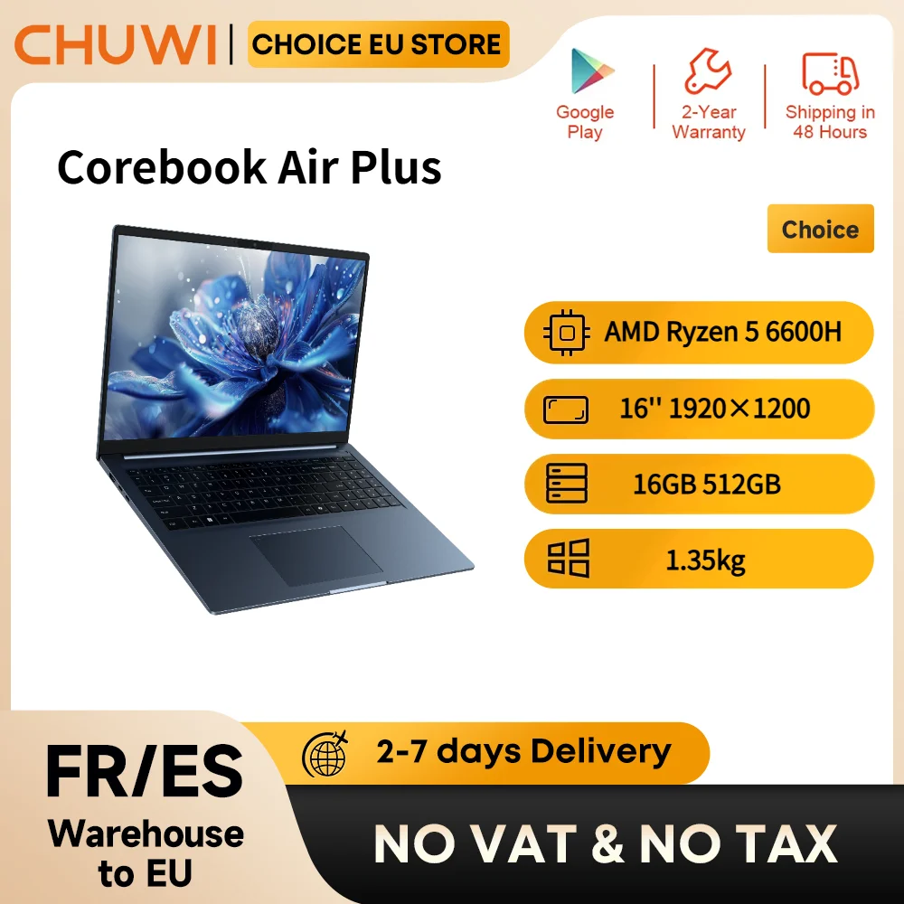 Portátil CHUWI CoreBook Air Plus 16 R5