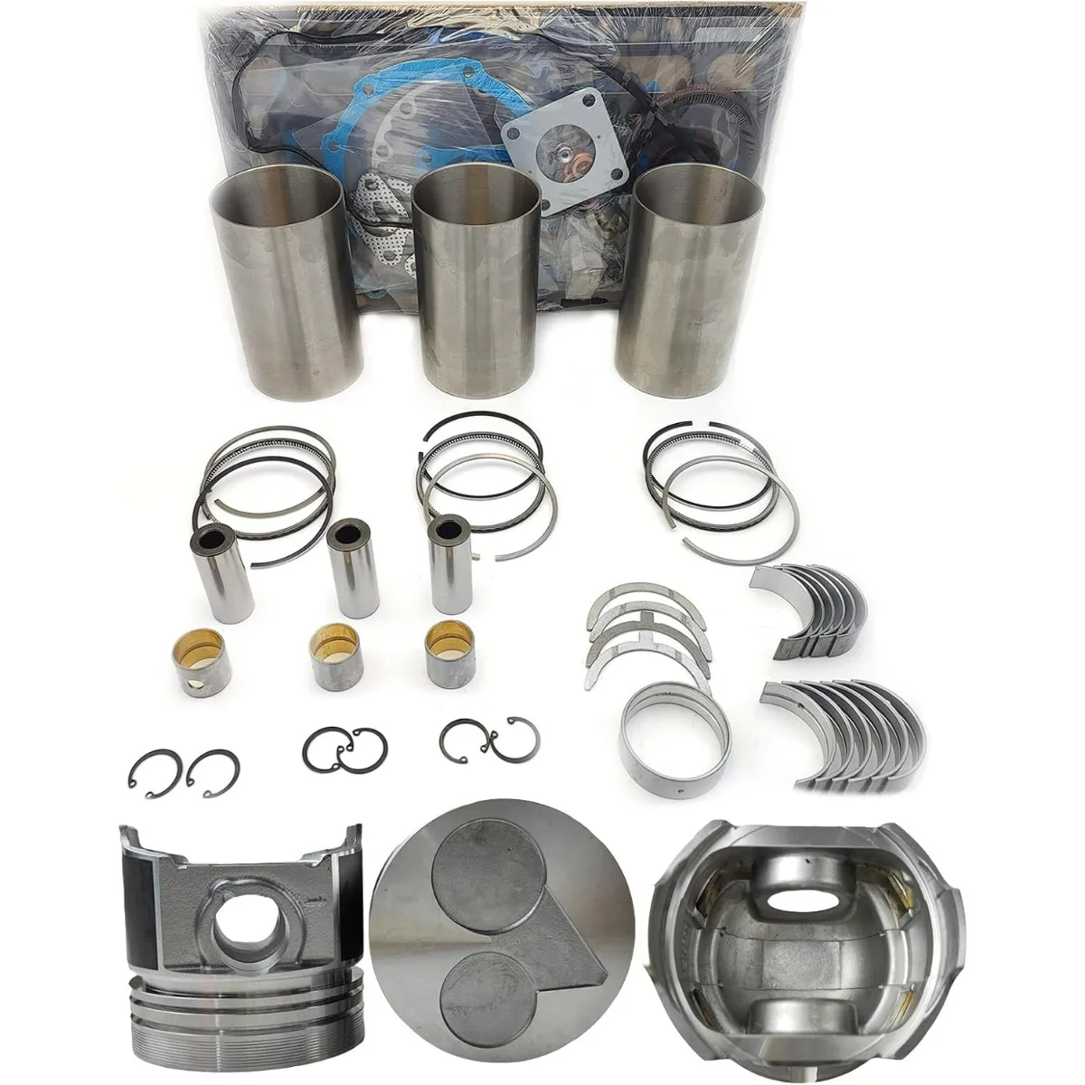 

D1703 Engine Overhaul Rebuild Kit (No valve set) Compatible For Kubota D1703 D1703E Engine Tractor L3300DT L3410DT KL2750 Bobcat