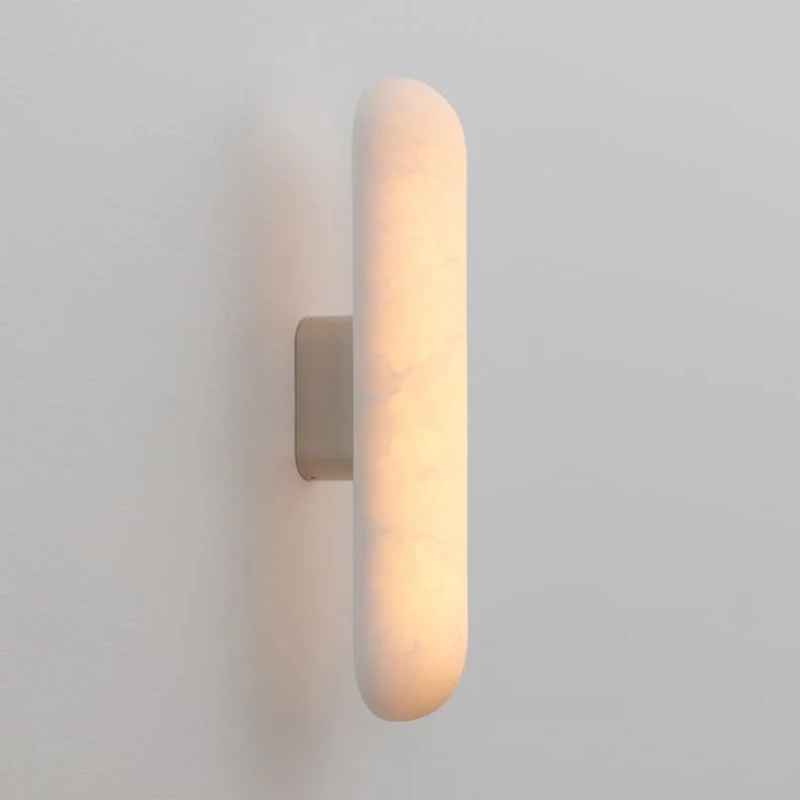

Modern simple light luxury marble wall lamp designer living room background wall lamp new Chinese bedroom bedside lamp long wall