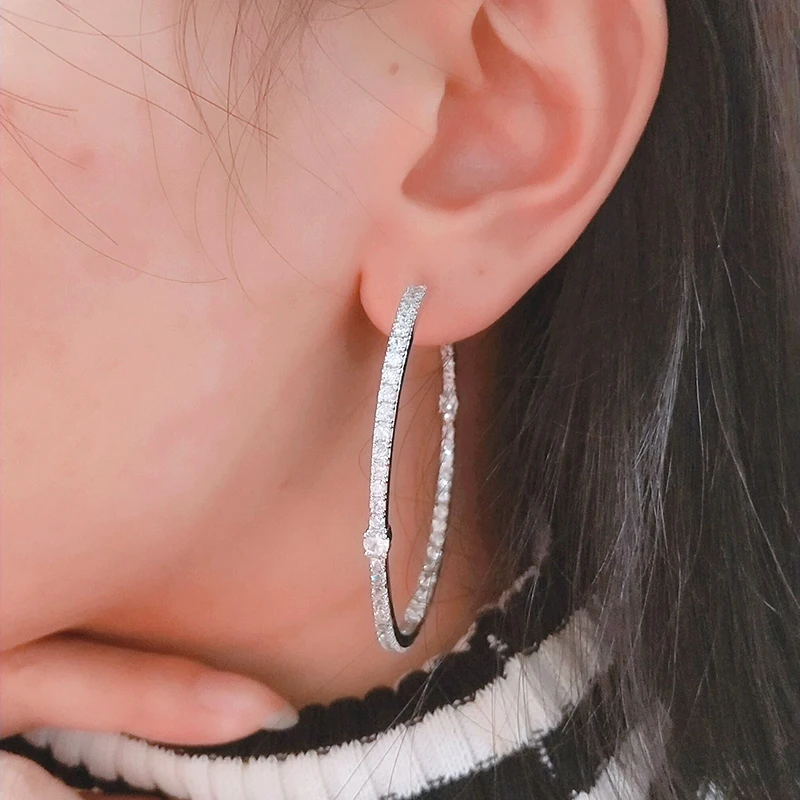 ZAKOL-pendientes de aro grandes clásicos de circonita AAA para mujer, exquisito regalo de joyería de circonia Micro pavimentada