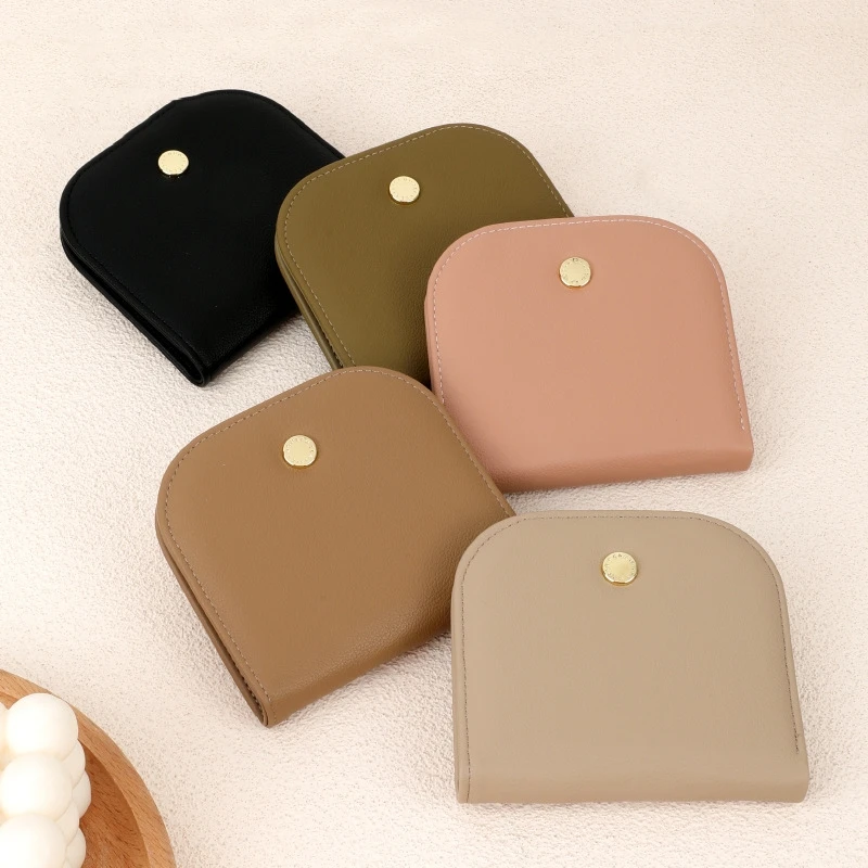 

Women Fashion Wallet Short Simple PU Leather Small Purse Solid Color Mini Coin Purse Korean Students Lovely Bag Women Clutch Bag