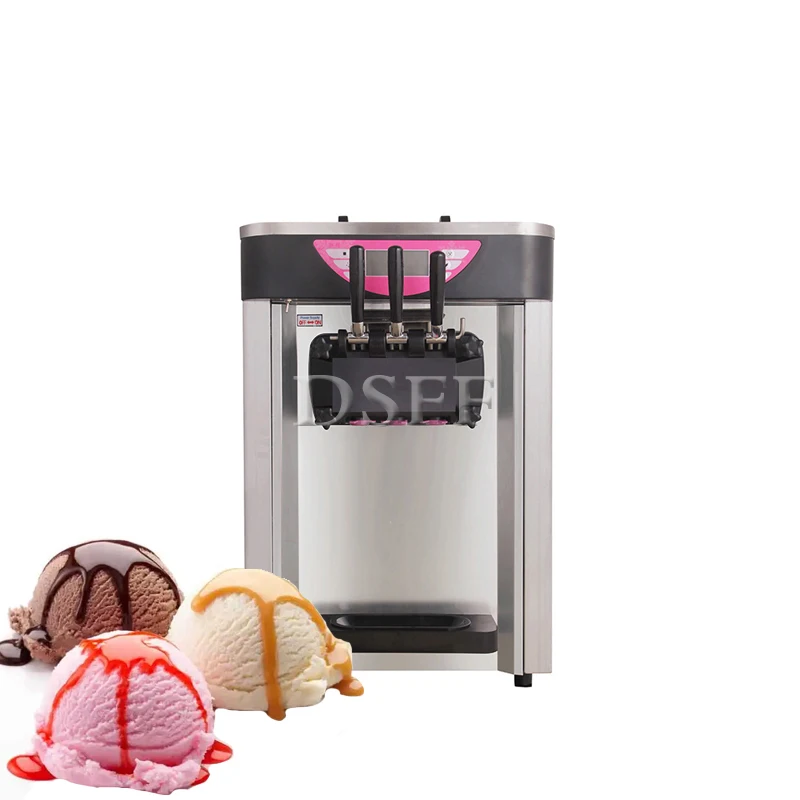 

Easy To Operate Commercial Soft Ice Cream Machine With Multifunctional Stainless Steel