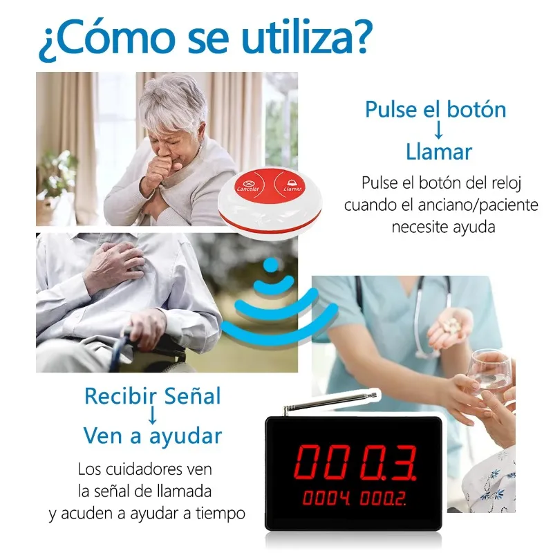 نظام استدعاء النادل اللاسلكي للمطاعم 1 جهاز استقبال مضيف مع 20 جرس اهتزاز لزر الضيوف لطاولة مقهى بيت الشاي #6