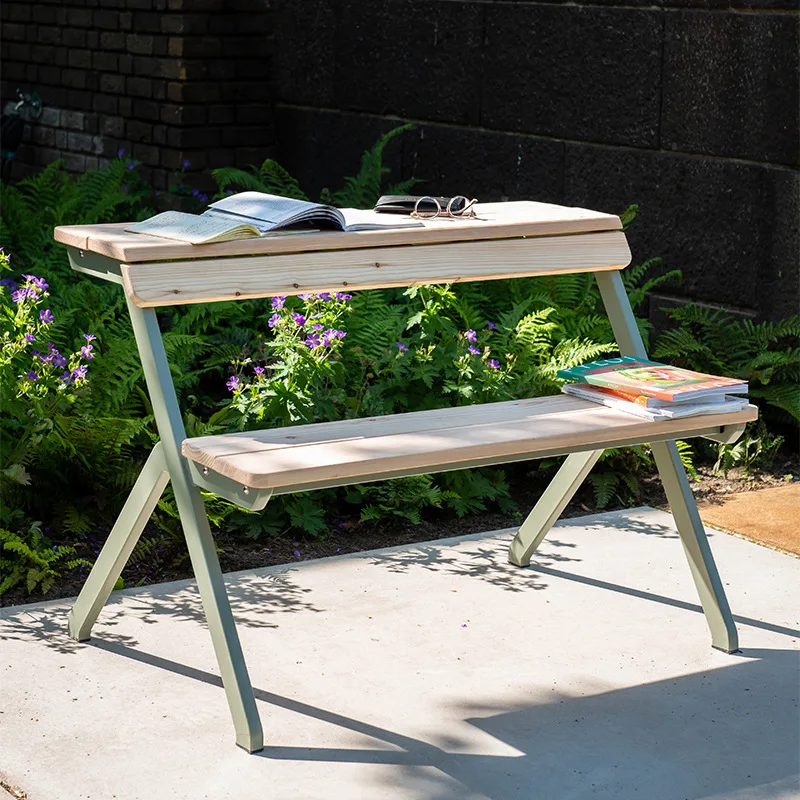One-piece table and chair combination Park scenic spot balcony leisure chair combination Dining courtyard Outdoor