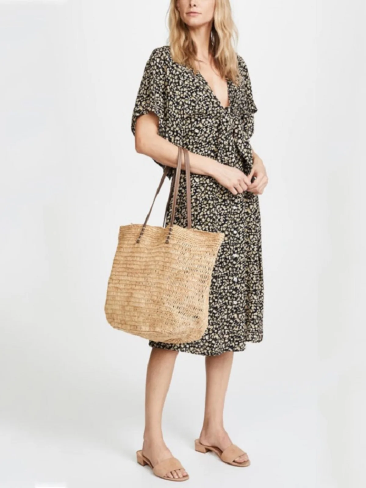 

Hanrted Large Capaci St Bag Tote Sle Beach Vaion Single oulder Bag Classic Engli Sle Pure Color Casual Ha...
