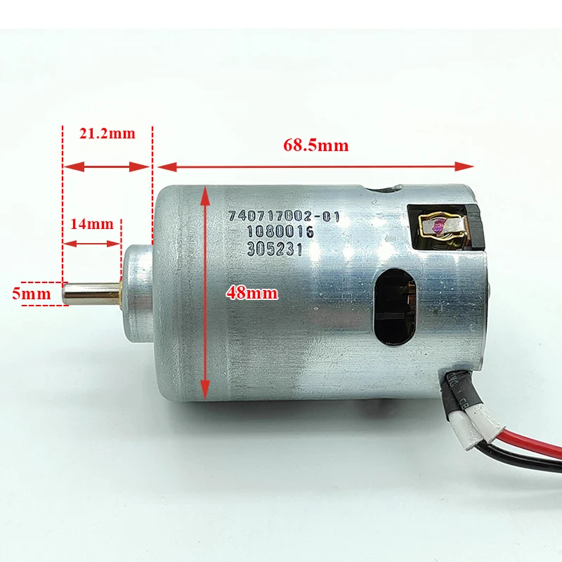 JOHNSON 1080016 48MM RS-887 Motor DC 12V-20V 18V High Speed Power Large Torque 5MM Shaft For Electric Saw Mower Grinder Tools