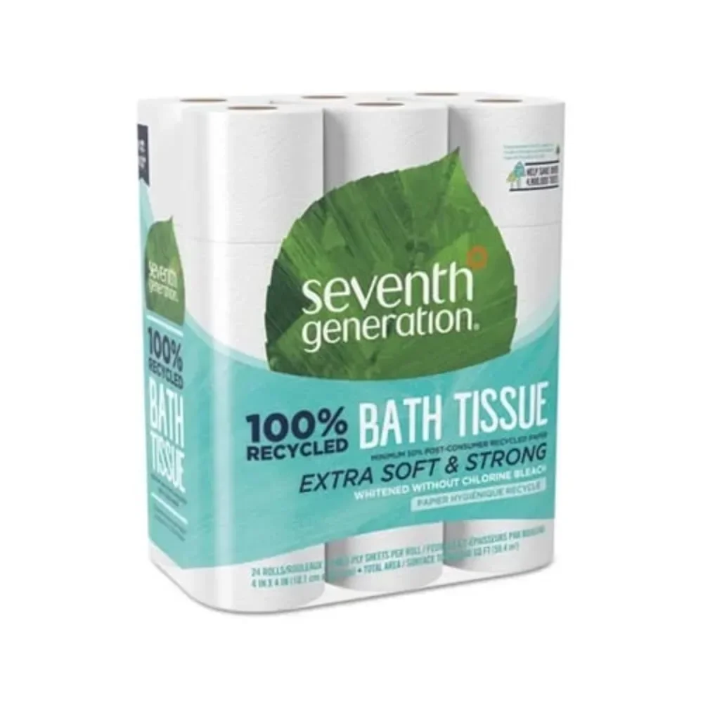

Seventh Generation 2-Ply Septic Safe Toilet Paper, 24 Rolls Per Bag, 5 pack