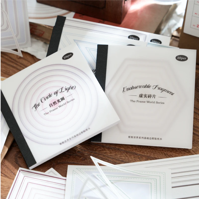 مجلة الذهاب 20 قطعة/الوحدة بسيطة سكرابوكينغ الإطار ملصقات غير المرغوب فيه مجلة مخطط القرطاسية ملصق مخطط الديكور الحدود التسمية