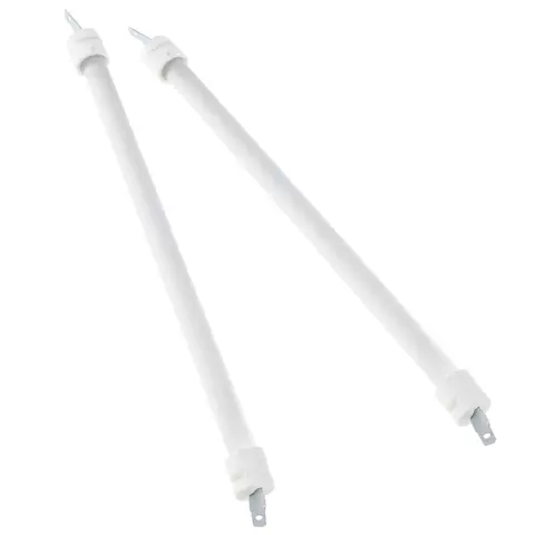 2pcs Electric Heater Tubes Ceramic Tube High Temperature Rapid Heatup Uniform Warmth Reliability Heater Bulb Replacement Part
