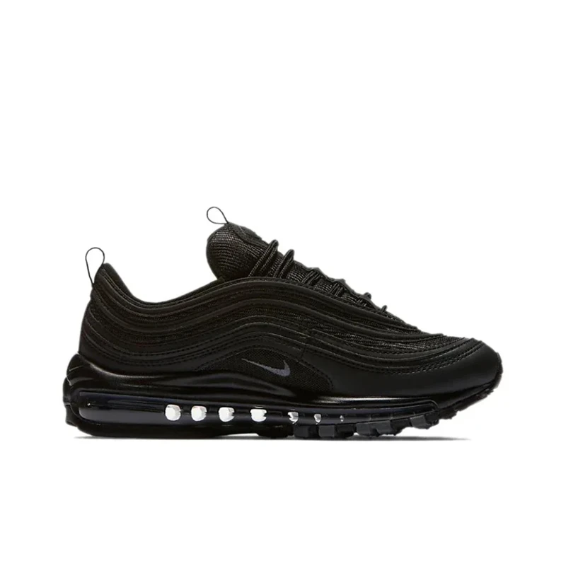 Nike Air Max 97 Black Bullet Men's And Women's Running Shoes Breathable Sports Unisex Black White Sneakers AR4259-001