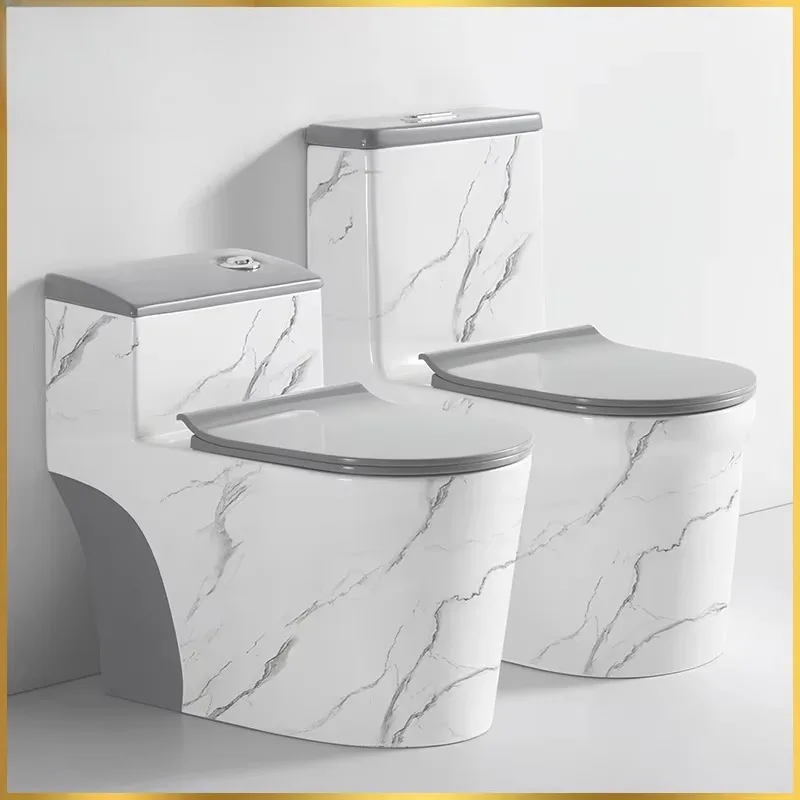 Best Selling Gray Modern Siphon Integrated Design Drainage Ceramic Sanitary Ware Bathroom Concealed One-Piece Toilet