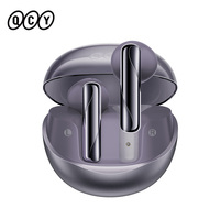 QCY AilyBuds Clear TWS Gaming Earbuds Bluetooth 5.3 Semi in-Ear Wireless Headphones 4 Mics ENC Low Latency Transparent Earphones