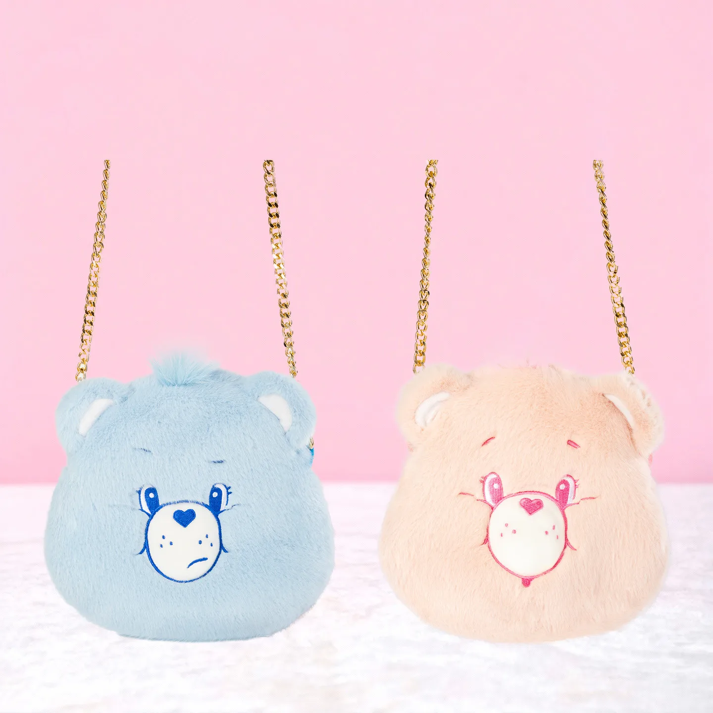 

Оригинальная плюшевая сумка через плечо Care Bears с металлической цепочкой, мультяшная сумка-кукла, повседневная сумка для девочек, подарок на праздник или день рождения