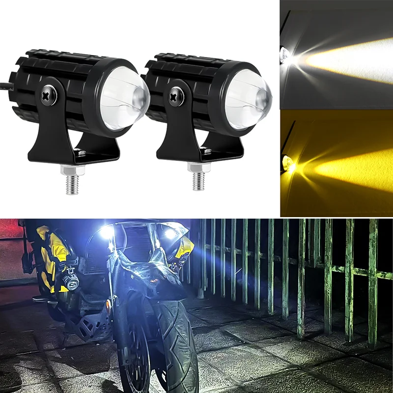 

12V 24V Led Work Light Motorcycle Spotlight Driving Headlights White Yellow Mini Led Fog Lights Car Off-road Waterproof Auxiliar