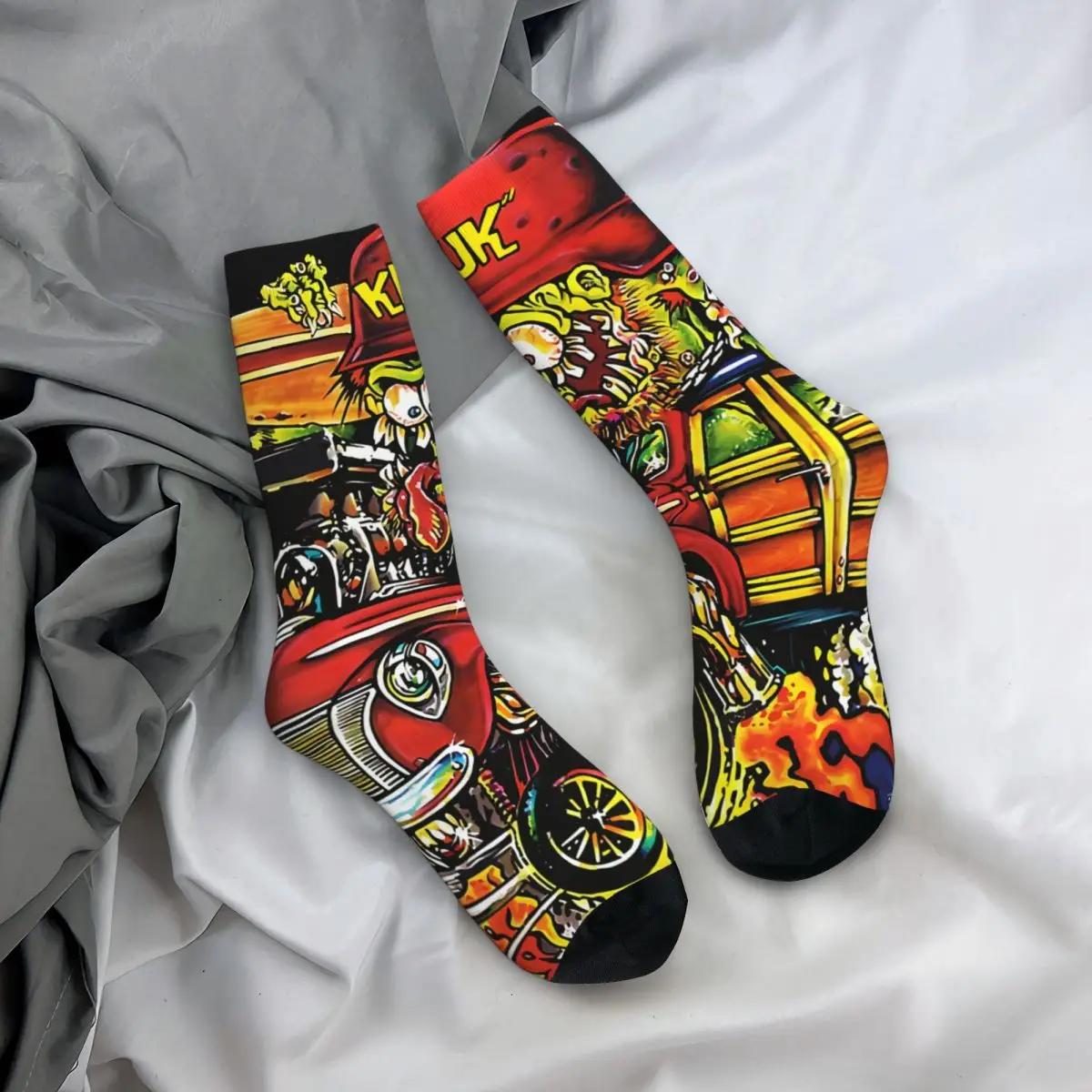 Crazy Sock for Men Ed Drawer Roth Tales of the Rat Fink Cartoon Film Happy Quality Pattern Printed Boys Crew Sock Seamless Gift