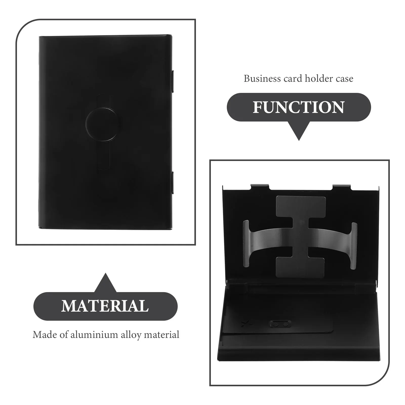 

Business Card Holder Cover Transparent Cards Protector Sleeve Id Hand Push Travel