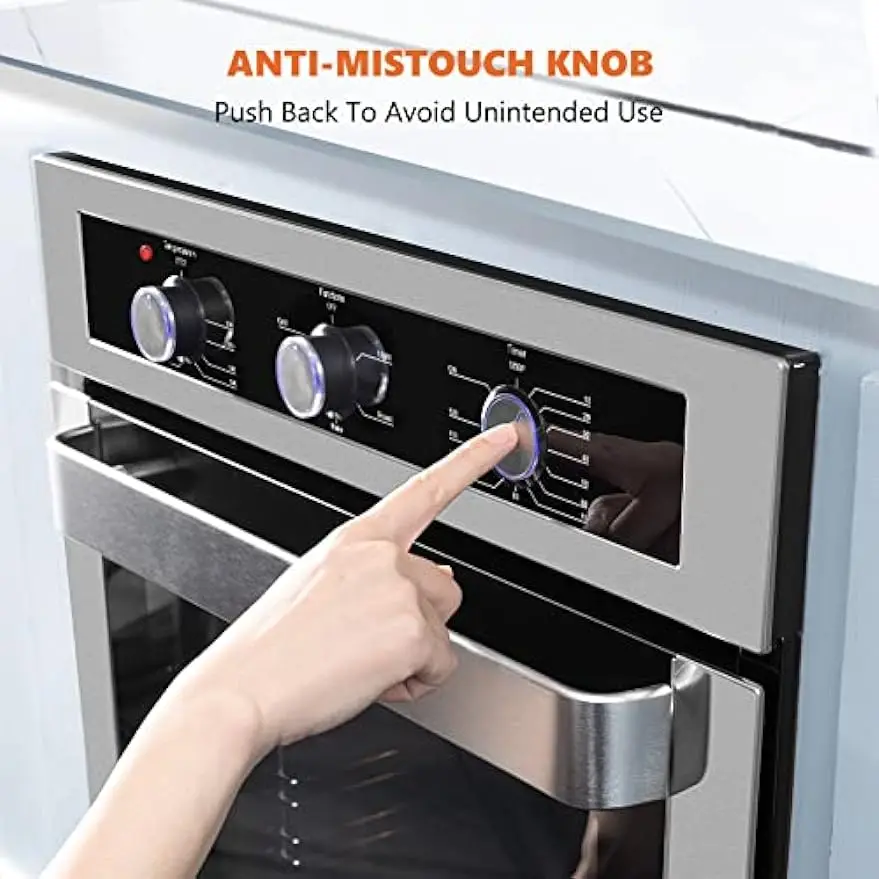 thermomate 24" Built-in Electric Oven with 5 Cooking Functions, 2.3 Cu.ft. Electric Wall Ovens with Stainless Steel Finish