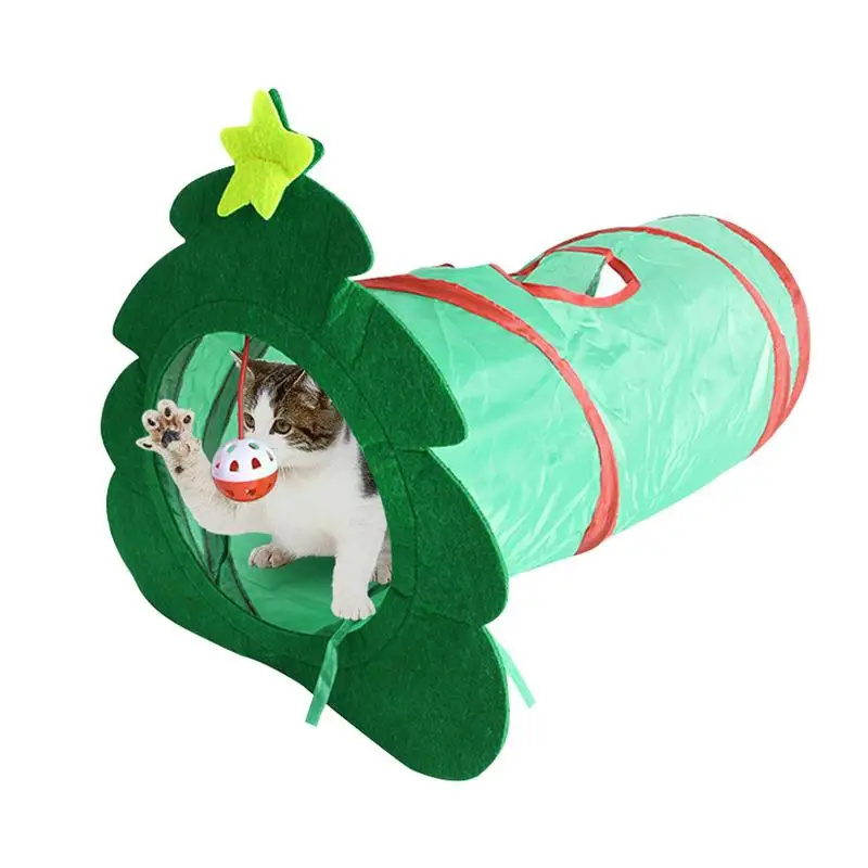 

Kitten Tunnel Stable Kitty Tunnel Peephole Toy With Ball For Cat And Wear-resistant Cat Tube Expandable Cat Tunnels For Indoor