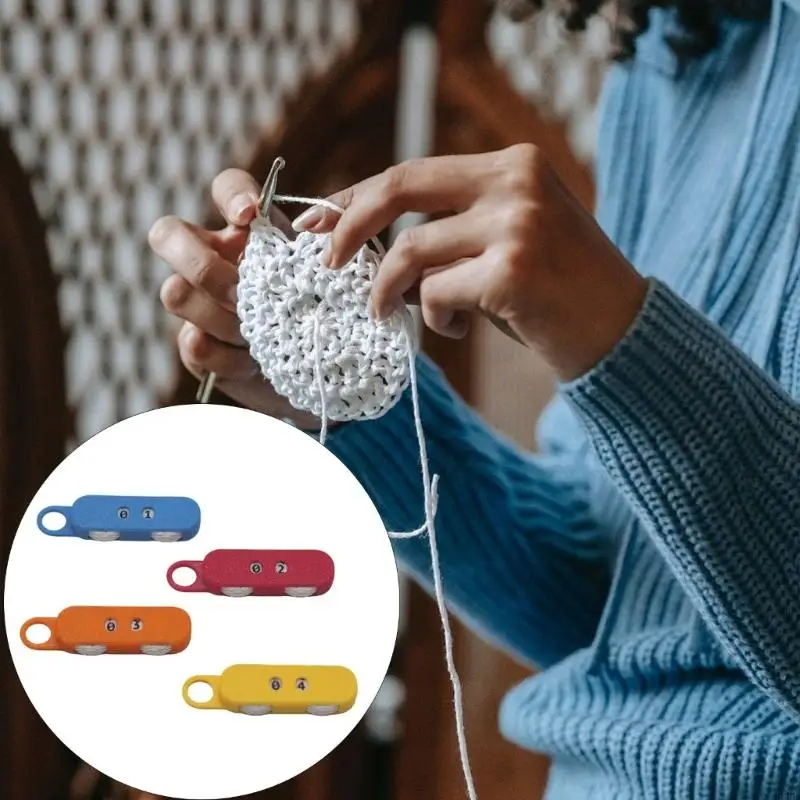 Fade Resistant Crochet Row Counter PET Materials for Daily Use 55KF