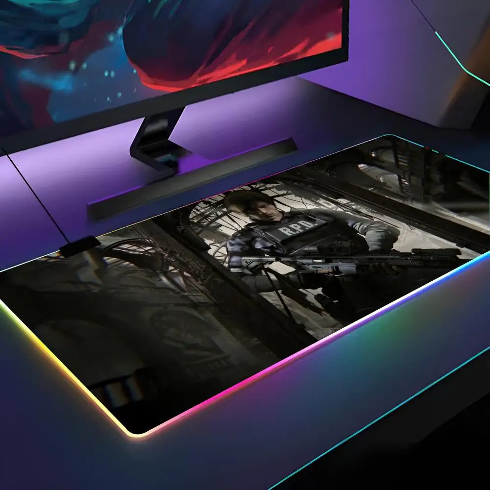 

R-ResidentSE E-Evil 9 Mouse Pad RGB Backlit Mouse Pad Laptop Mouse Pad Laptop Gamer Computer Desk Gaming Accessories