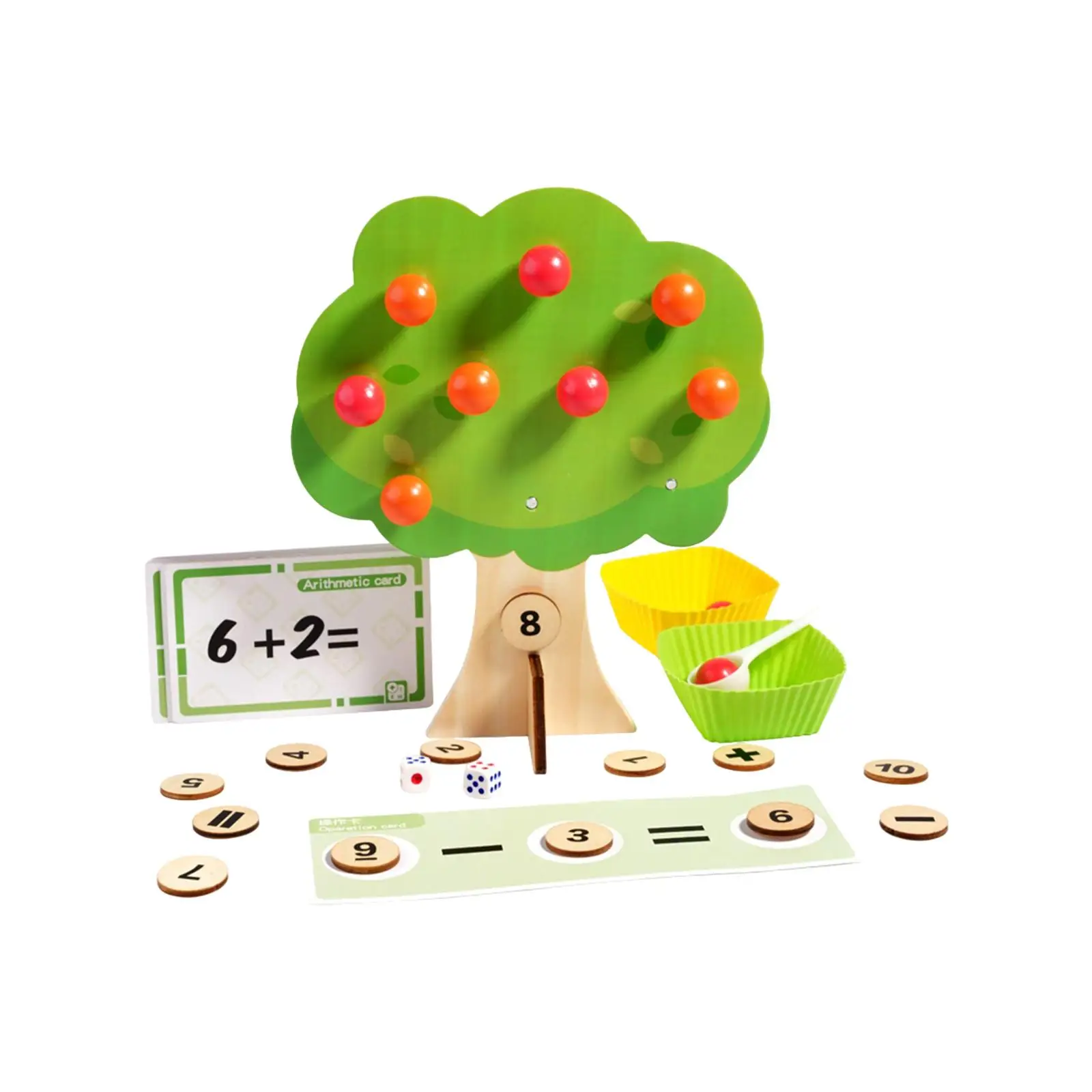 Mathe Spielzeug Zahlen Äpfel Baum Brett Mathe Spiele Lehrmittel Lernspiel zeug für Klassen zimmer Geschenk Kinder Kindergarten Vorschule