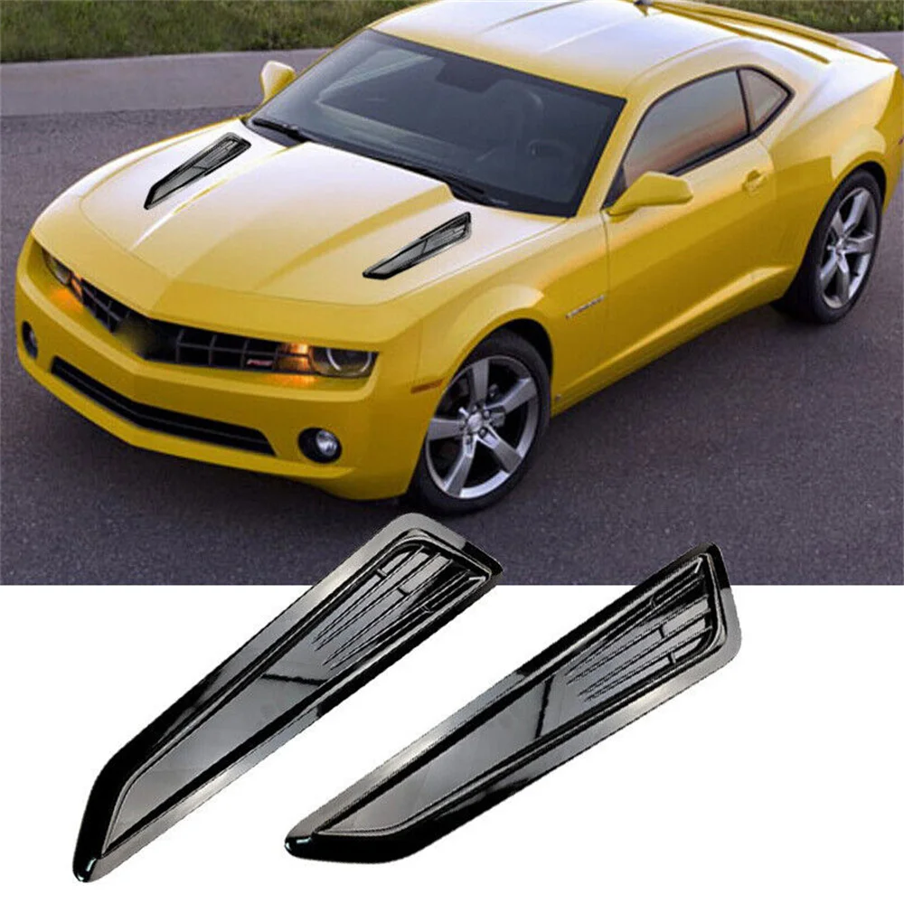 2Pcs Car Decorative Front Hood Vent Covers for Chevrolet Camaro LT 1LT 2LT RS Models 2016 2017 2018 2019 2020 كمارو 쉐보레 카마로 カマロ