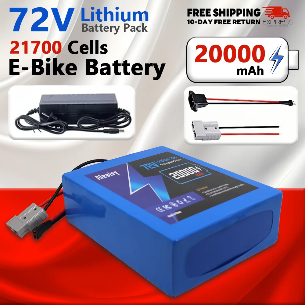 72V 20000mAh Electric scooter/Bike Lithium Battery Pack 500-2500W Motor battery for Bicycle Scooter Motorcycle with Charger