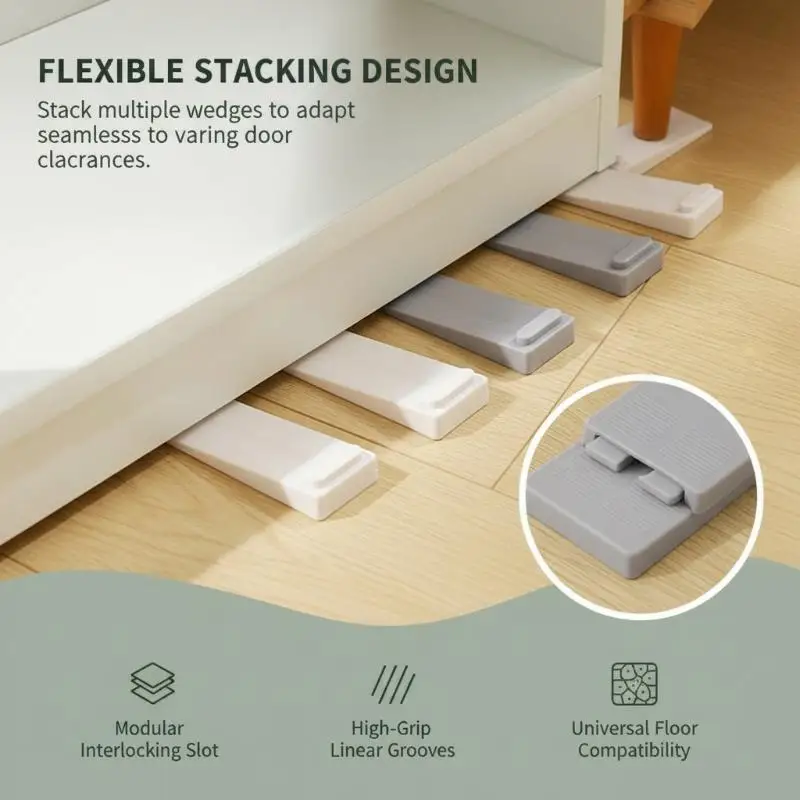 Safety Silicone Door Stop Stoppers Block Wedge Door Stops Door Stopper Home Office Door Rear Retainer Anti-collision Stop