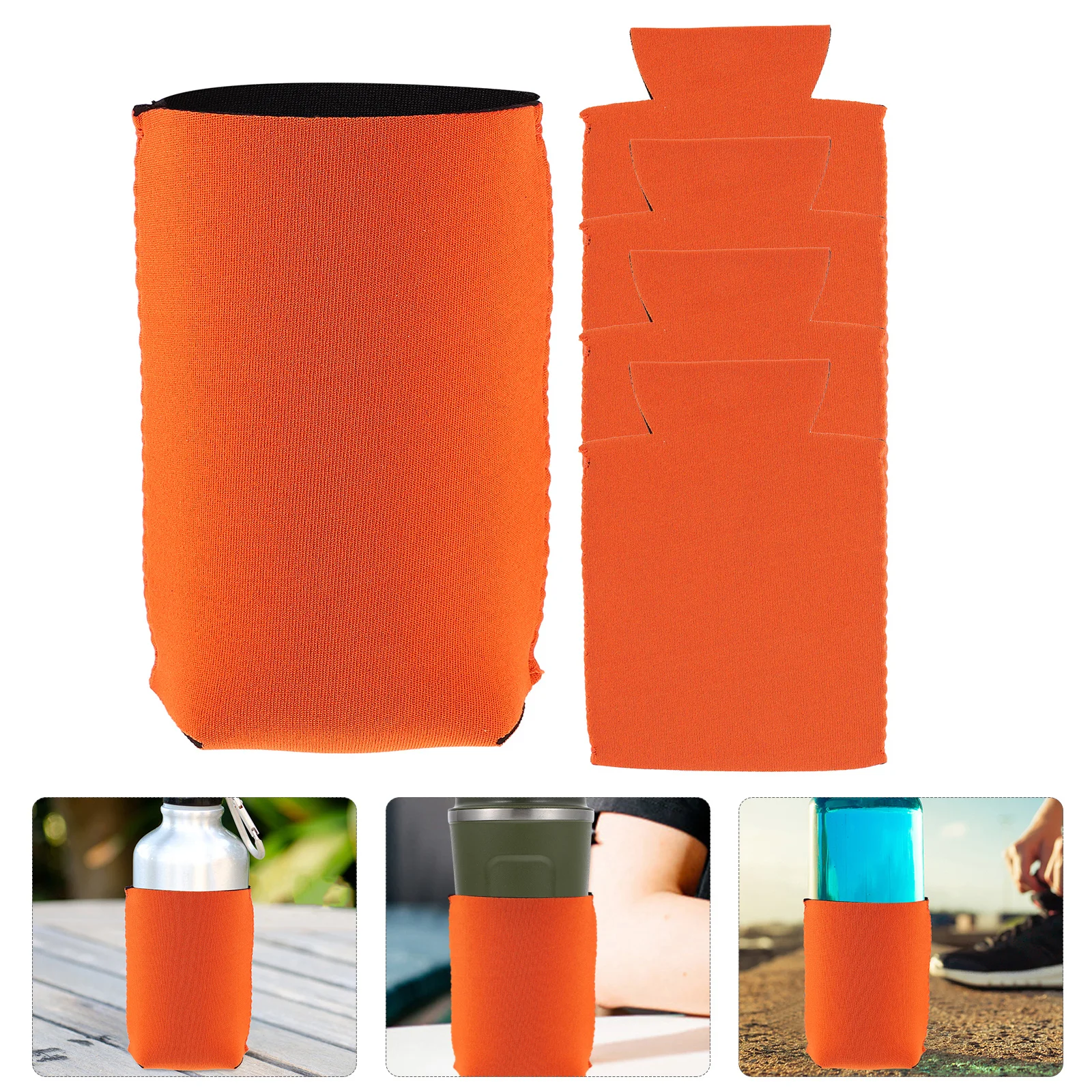 

5Pcs Can Sleeve Cover Insulated Beer Can Cooler Sleeve Lightweight Reusable Heat Cold Protection for Outdoor Camping Hiking