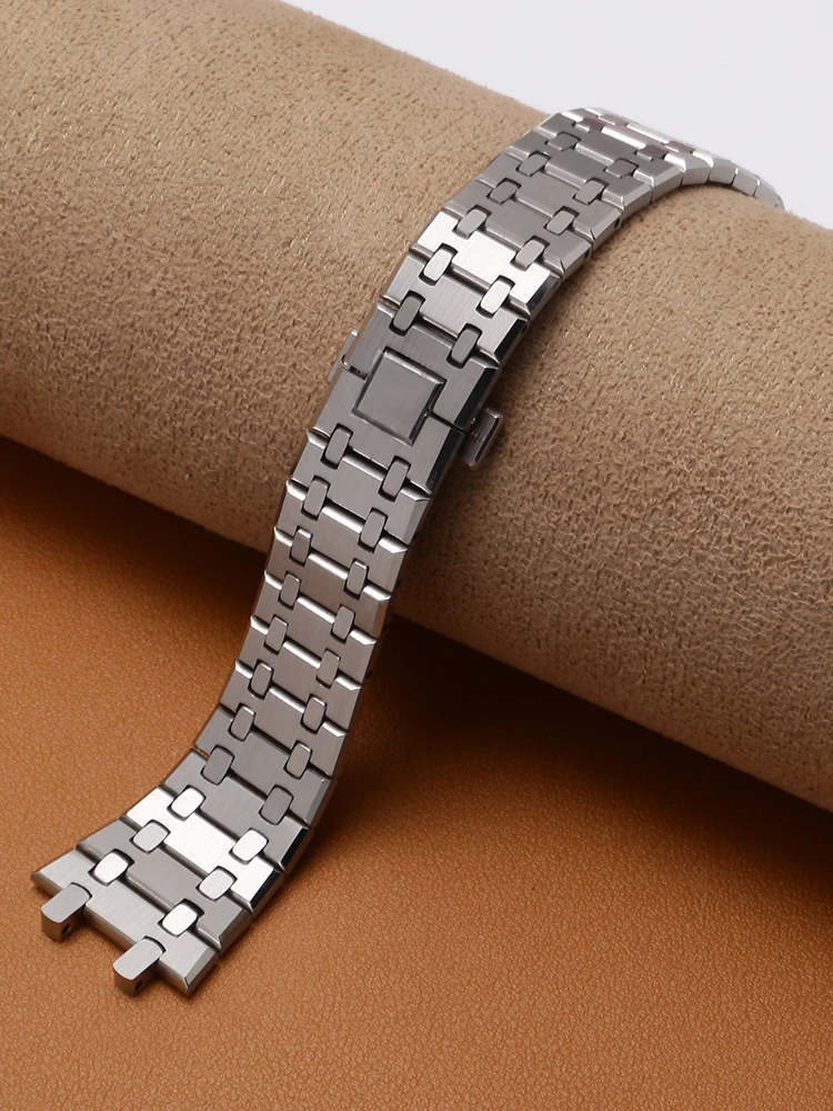 Fine Steel Strap Is Suitable for Royal Oak Series 15400 15500 Men's Stainless Steel Bracelet Lug 26mm.