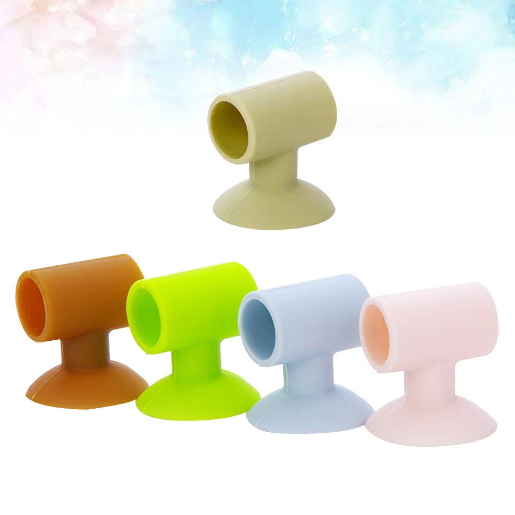 

5pcs Door Handle Protective Crash Silicone Wall Protector Soft Noise Absorbing Anti Collision For Home Office