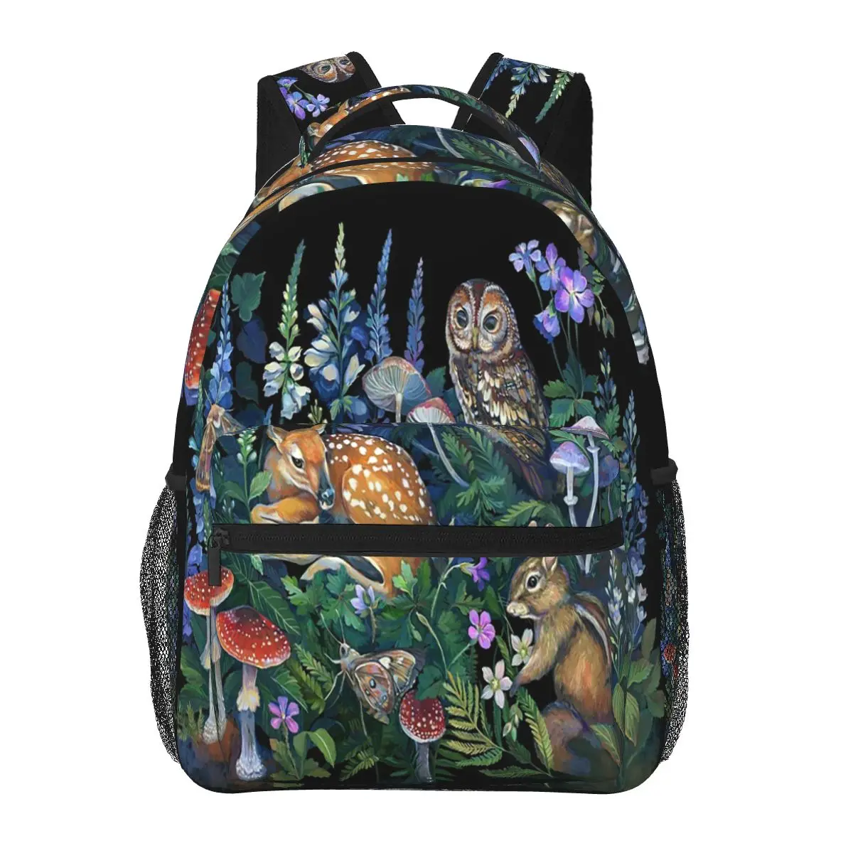 Enchanted Forest Backpacks Boys Girls Bookbag Students School Bags Cartoon Kids Rucksack Shoulder Bag Large Capacity