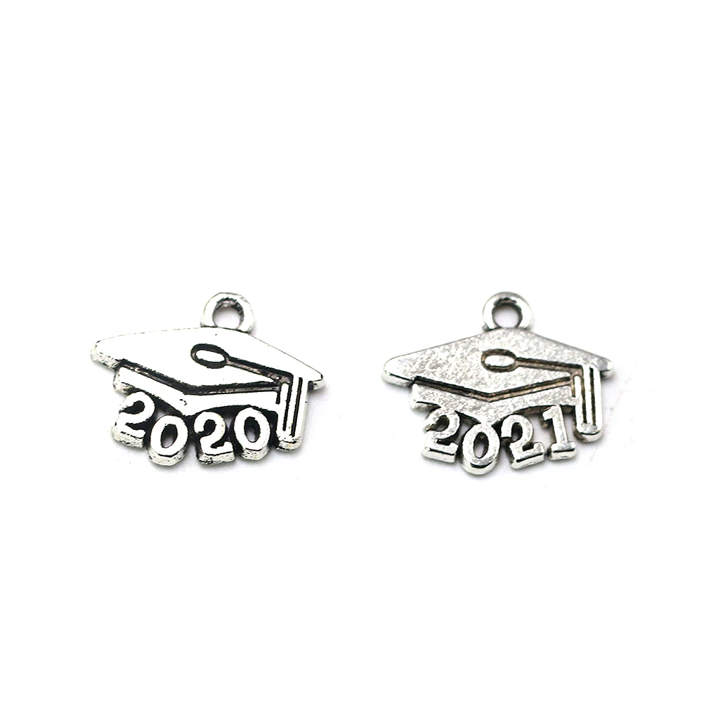 

100 pcs Doctor Hat Pendants Silver Alloy Charms Durable Fashion Jewelry Making Necklace Bracelet Earrings Accessories
