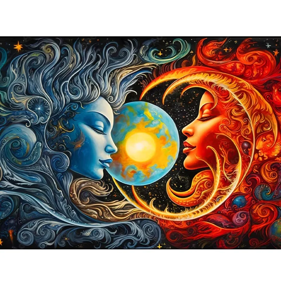

Jigsaw Puzzles The Moon And Sun Puzzle Games Family Fun Puzzles Educational Creative Gifts for Teenagers and Adults