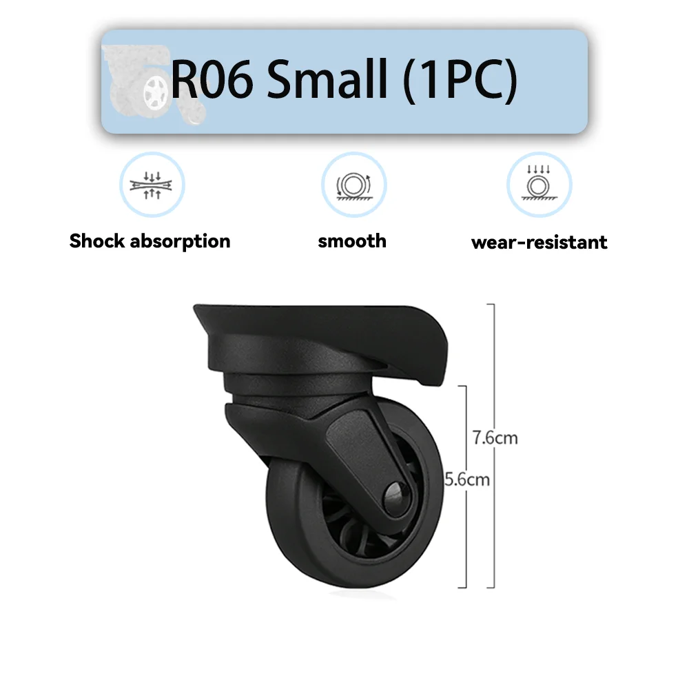 

For Samsonite R06 Universal Wheel Replacement Suitcase Rotating Smooth Silent Shock Absorbing Wheel Accessories Wheels Casters