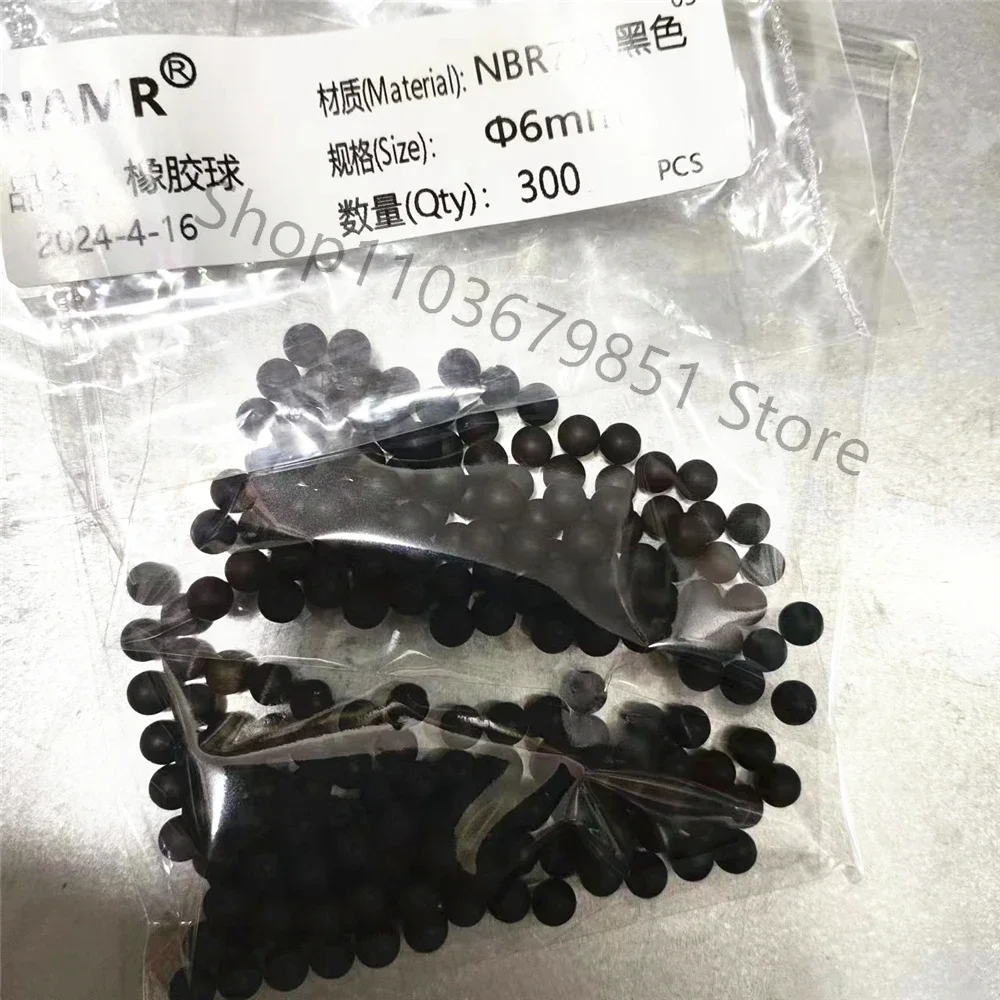 100PCS Diameter 6mm 6.35mm 6.7mm 7mm  NBR Rubber Ball Nitrile Rubber Sealing Rubber Ball Rubber NBR Ball have small mold line