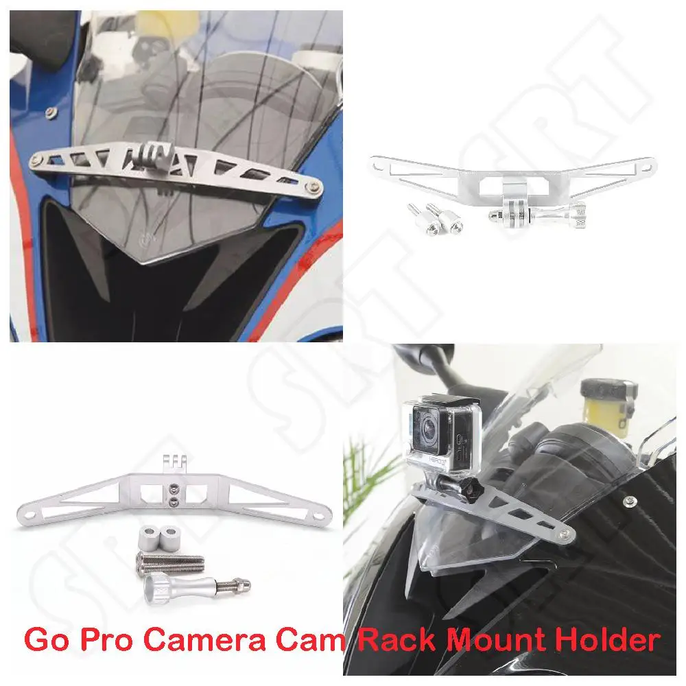 Fits for BMW S1000RR S1000 RR ABS 2009-2018 Motorcycle Windshield Front Go Pro Camera Bracket Recorder Cam Rack Mount Holder