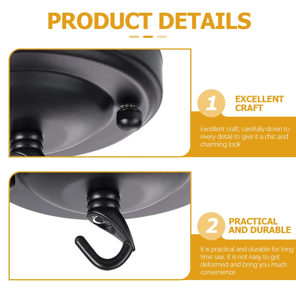 

Retro Ceiling Plate Hook Black Vintage Home Decor Light Fixture Mounting Covers Pendant Canopy Hardware LED Bulb Tube