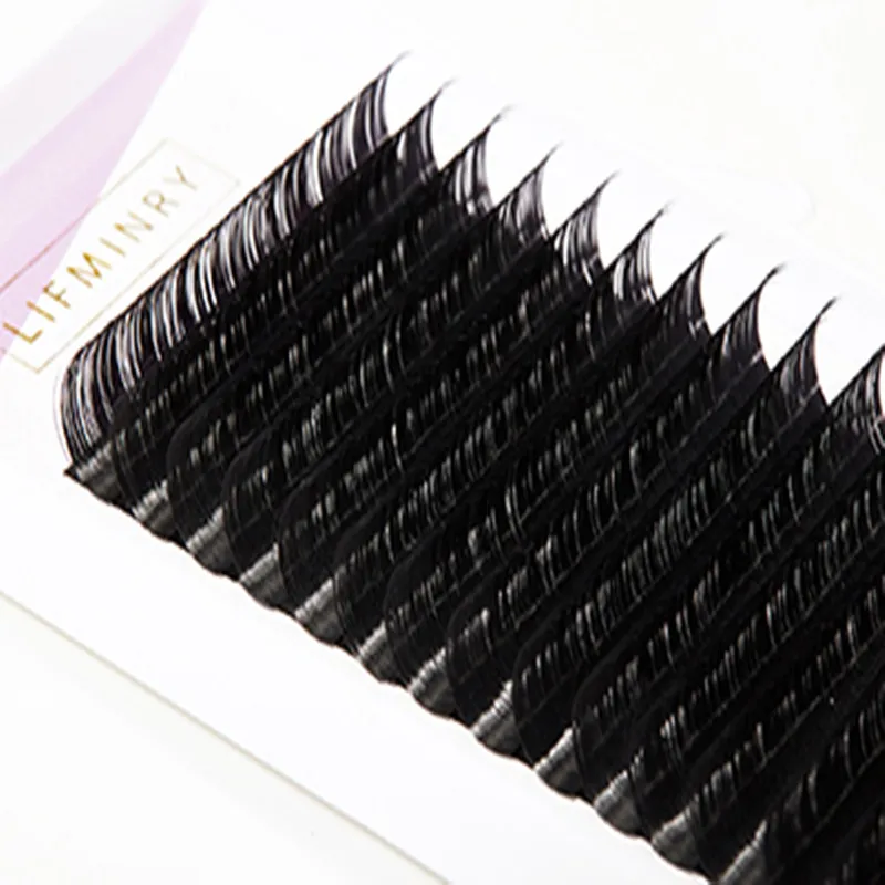 LIFMINRY 6pc J/B/C/CC/D all size individual eyelash extension supplies premium faux mink lash for professional salon use natural