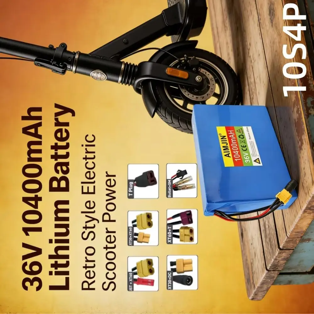 

36V 10.4Ah 10S4P 18650 Lithium Battery Pack with Built-in BMS for 500W 750W Electric Skateboard Scooter Longboard - Commuting Us