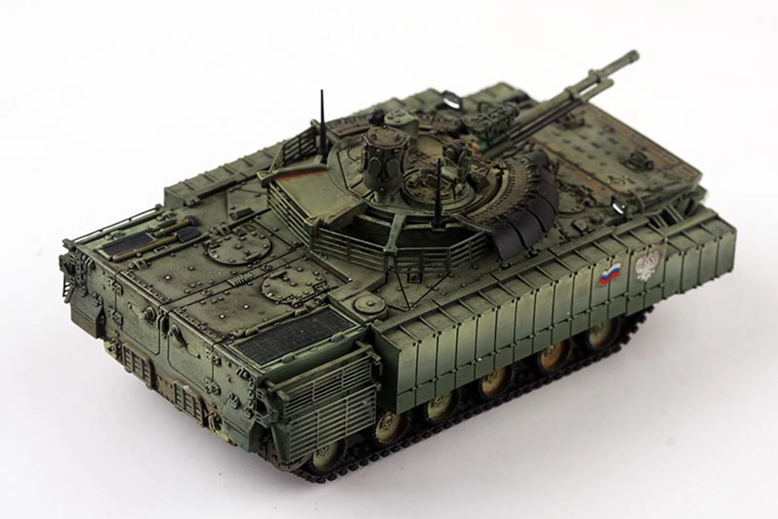 88 model 1/72 Russian BMP3 armored version infantry fighting vehicle active defense system.Collection of military models