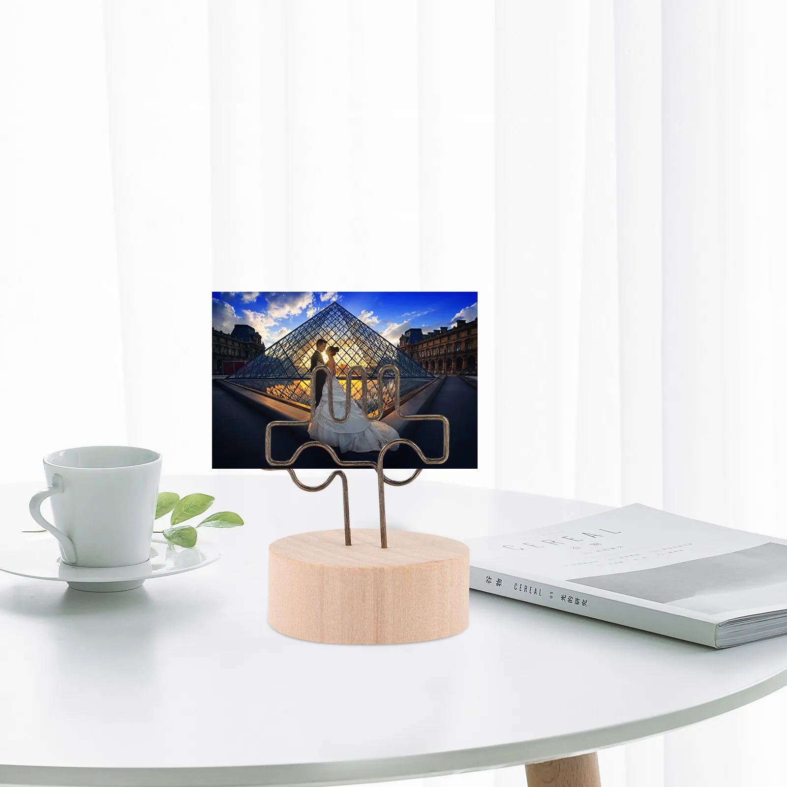12Pcs Cute Memo Note Clip Photo Card Holder Desktop Decoration for Coffee Shop Home Office Party Favor Accessories