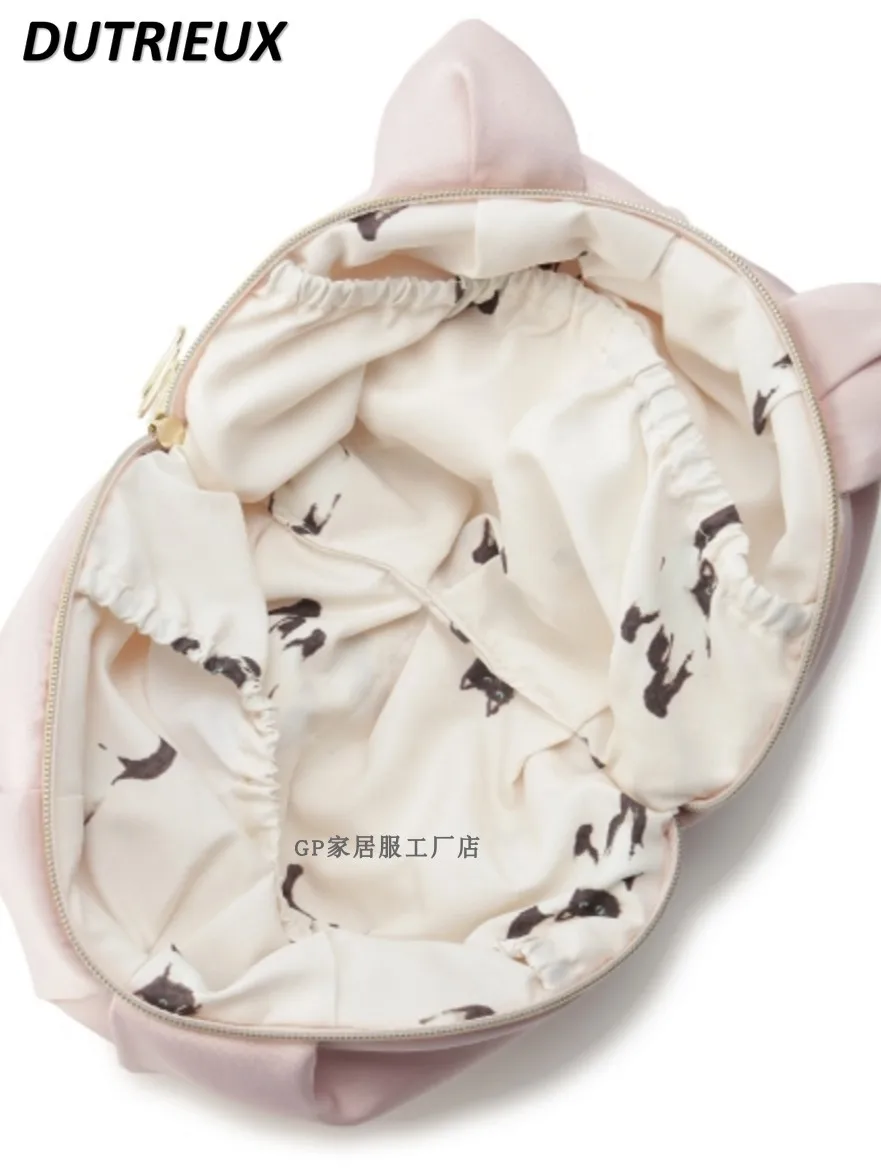 2024 New Summer Japanese Style Lady Cartoon Sweet Cute Casual Satin Cosmetic Bag Female Coin Purse Storage Bags for Women